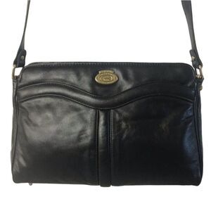 Vintage Designer Etienne Aigner Black Soft Leather Shoulder Handbag